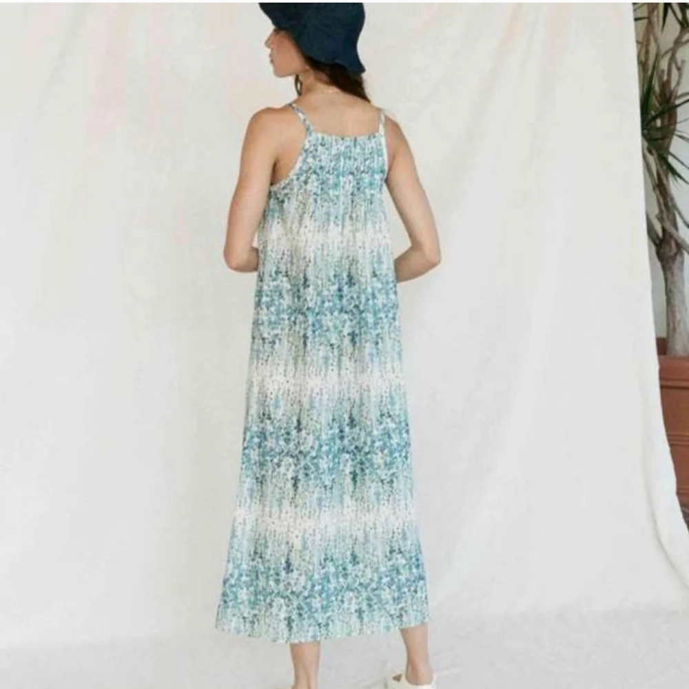 NWT Christy Dawn The Lily Cottage Core Dress in Morning Gladiola Blue/White Sz M